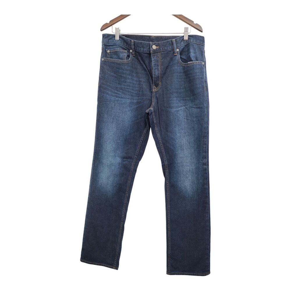 Banana Republic Jeans Men's Size 36x32 Blue Denim Slim Fit Straight Legs